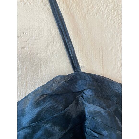 Rebecca Taylor Y2K Spaghetti Strap Cocktail Dark Gray Cheetah Mini Event Dress 8 - Picture 12 of 15